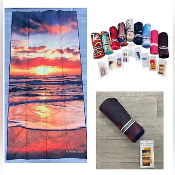 House of Cloud Microfiber Beach Towel Quick Dry Sand Free Compact Sunset - Picture 3 of 6